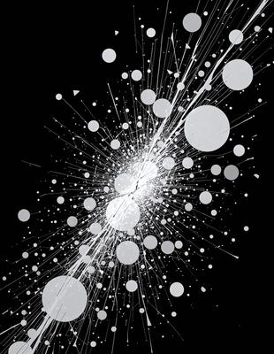 The primary subject of the image is a black and white illustration of a white light, which appears to be a star or a light bulb. The setting is a black background, which contrasts with the white light. The visual style is a combination of digital art and illustration, creating a unique and artistic representation of the light. The colors and mood of the image are predominantly black and white, giving it a classic and timeless appearance.